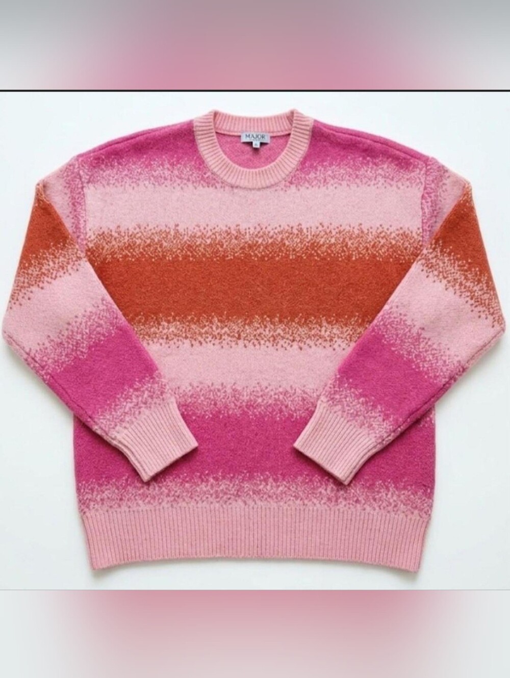 Pink & Orange Gradient Crewneck Sweater